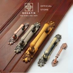 Tay nắm cửa tủ ngăn kéo tay nắm cửa phong cách cổ điển chất liệu hợp kim màu đồng sang trọng