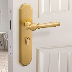 Tay nắm cửa phòng, khoá phân thể tay gạt LINA 2 chất liệu đồng thau cao cấp