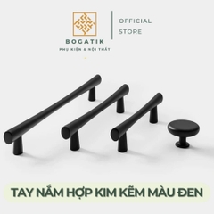 Tay nắm cửa tủ ngăn kéo tủ bếp hình chữ T chất liệu hợp kim kẽm màu đen kim hiện đại mã