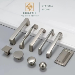 Tay nắm cửa tủ ngăn kéo, tay nắm tủ bếp hợp kim kẽm màu BẠC NIKEL nặng tay cao cấp và hiện đại