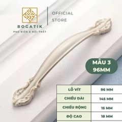 Tay nắm cửa tủ ngăn kéo tay nắm tủ bếp đuôi hoa văn chất liệu hợp kim tinh tế & tối giản