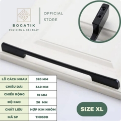 Tay nắm cửa tủ ngăn kéo tay nắm tủ bếp hình chữ U hợp kim nhôm màu vàng hồng, đen hiện đại mã TN05