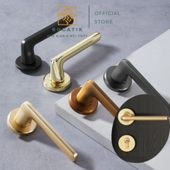 Tay nắm phân thể, khóa cửa tay gạt khóa cửa tròn AURA hợp kim nhôm, kiểu dáng hiện đại tối giản