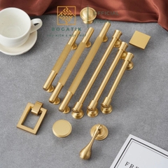 Tay nắm cửa tủ ngăn kéo, tay nắm tủ bếp chất liệu đồng thau cao cấp nhiều mẫu mã kích thước DT02