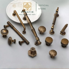 Tay nắm cửa tủ, tay nắm tủ màu Vintage, cổ điển cao cấp hợp kim kẽm siêu bền