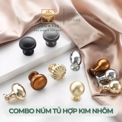 Núm tủ tay nắm cửa tủ ngăn kéo Bogatik núm tủ bếp chất liệu HỢP KIM NHIỀU MÀU hiện đại