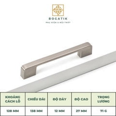 Tay nắm cửa tủ ngăn kéo, tay nắm tủ bếp hợp kim kẽm màu BẠC NIKEL nặng tay cao cấp và hiện đại