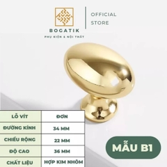 Núm tủ tay nắm cửa tủ ngăn kéo Bogatik núm tủ bếp chất liệu HỢP KIM NHIỀU MÀU hiện đại