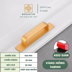 Tay nắm cửa tủ ngăn kéo tay nắm tủ bếp dùng keo dính không bắt vít đục lỗ tiện lợi hợp kim nhôm chất lượng tốt