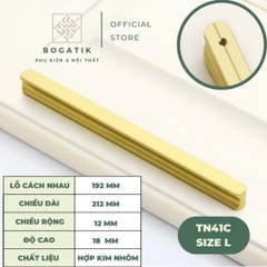 Tay nắm cửa tủ ngăn kéo tay nắm tủ bếp hợp kim nhôm hình chữ I màu vàng kim chất lượng cao