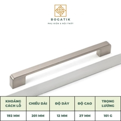 Tay nắm cửa tủ ngăn kéo, tay nắm tủ bếp hợp kim kẽm màu BẠC NIKEL nặng tay cao cấp và hiện đại