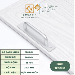 Tay nắm cửa ngăn kéo tay nắm cửa kéo chất liệu hợp kim nhôm sơn tĩnh điện bắt vít chất lượng cao