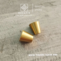 Tay nắm cửa tủ ngăn kéo, núm tay nắm tủ bếp hình tròn màu vàng chất liệu đồng thau DT815