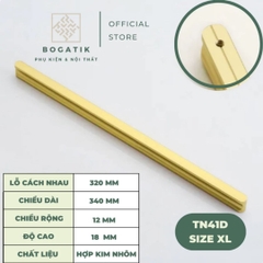 Tay nắm cửa tủ ngăn kéo tay nắm tủ bếp hợp kim nhôm hình chữ I màu vàng kim chất lượng cao
