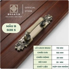 Tay nắm cửa tủ ngăn kéo tay nắm cửa phong cách cổ điển chất liệu hợp kim màu đồng sang trọng