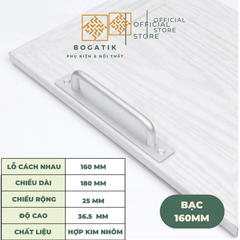 Tay nắm cửa ngăn kéo tay nắm cửa kéo chất liệu hợp kim nhôm sơn tĩnh điện bắt vít chất lượng cao