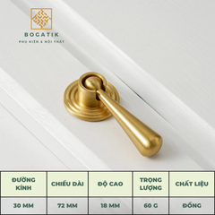 Tay nắm cửa tủ ngăn kéo, tay nắm tủ bếp chất liệu đồng thau cao cấp nhiều mẫu mã kích thước DT02