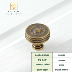 Tay nắm cửa tủ ĐỒNG THAU, tay nắm tủ quần áo, tủ bếp cao cấp màu đồng cổ DT812