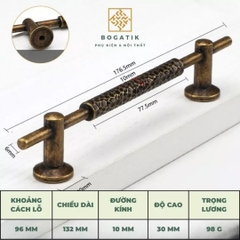 Tay nắm cửa tủ, tay nắm tủ màu Vintage, cổ điển cao cấp hợp kim kẽm siêu bền