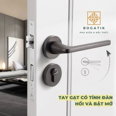 Tay nắm phân thể, khóa cửa tay gạt khóa cửa tròn AURA hợp kim nhôm, kiểu dáng hiện đại tối giản