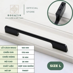 Tay nắm cửa tủ ngăn kéo tay nắm tủ bếp hình chữ U hợp kim nhôm màu vàng hồng, đen hiện đại mã TN05