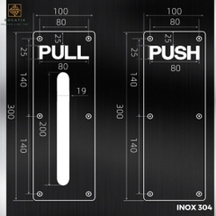 Tay nắm cửa chất liệu inox 304 vô cùng cứng cáp, chống gỉ