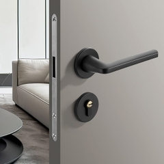 Tay nắm phân thể, khóa cửa tay gạt khóa cửa tròn AURA hợp kim nhôm, kiểu dáng hiện đại tối giản