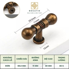 Tay nắm cửa tủ, tay nắm tủ màu Vintage, cổ điển cao cấp hợp kim kẽm siêu bền