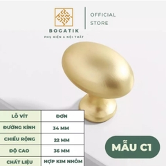 Núm tủ tay nắm cửa tủ ngăn kéo Bogatik núm tủ bếp chất liệu HỢP KIM NHIỀU MÀU hiện đại