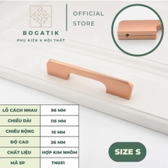 Tay nắm cửa tủ ngăn kéo tay nắm tủ bếp hình chữ U hợp kim nhôm màu vàng hồng, đen hiện đại mã TN05