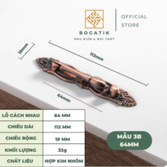 Tay nắm cửa tủ, ngăn kéo, tay nắm cửa gỗ CỔ ĐIỂN chất liệu HỢP KIM màu ĐỒNG tinh tế, thẩm mỹ