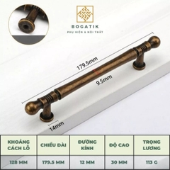 Tay nắm cửa tủ, tay nắm tủ màu Vintage, cổ điển cao cấp hợp kim kẽm siêu bền