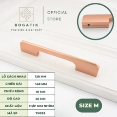 Tay nắm cửa tủ ngăn kéo tay nắm tủ bếp hình chữ U hợp kim nhôm màu vàng hồng, đen hiện đại mã TN05