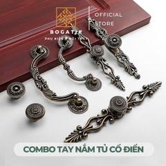 Tay nắm cửa tủ ngăn kéo tay nắm cửa gỗ phong cách CỔ ĐIỂN