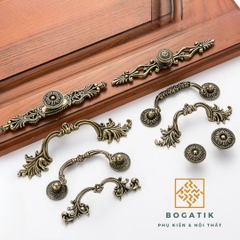Tay nắm cửa tủ ngăn kéo tay nắm cửa gỗ phong cách CỔ ĐIỂN