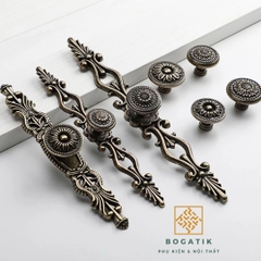 Tay nắm cửa tủ ngăn kéo tay nắm cửa gỗ phong cách CỔ ĐIỂN