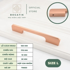 Tay nắm cửa tủ ngăn kéo tay nắm tủ bếp hình chữ U hợp kim nhôm màu vàng hồng, đen hiện đại mã TN05