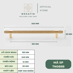 Tay nắm cửa tủ ngăn kéo, tay nắm tủ bếp chữ T hợp kim nhôm màu đen, vàng kim hiện đại mã TN08