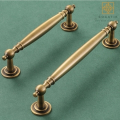 Tay nắm cửa đồng thau phong cách cổ điển(hàng đặt trước)