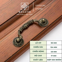 Tay nắm cửa tủ ngăn kéo tay nắm cửa gỗ phong cách CỔ ĐIỂN