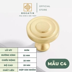 Núm tủ tay nắm cửa tủ ngăn kéo Bogatik núm tủ bếp chất liệu HỢP KIM NHIỀU MÀU hiện đại