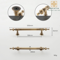 Tay nắm cửa đồng thau phong cách cổ điển(hàng đặt trước)