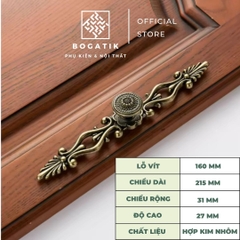 Tay nắm cửa tủ ngăn kéo tay nắm cửa gỗ phong cách CỔ ĐIỂN