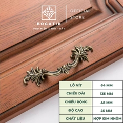 Tay nắm cửa tủ ngăn kéo tay nắm cửa gỗ phong cách CỔ ĐIỂN
