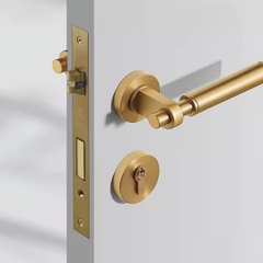 Khóa cửa phân thể  chất lượng đồng thau kiểu dáng tinh tế, hiện đại, tối giản