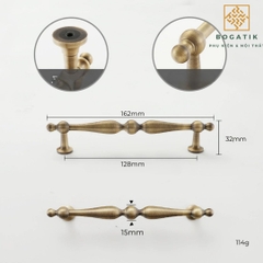 Tay nắm cửa đồng thau phong cách cổ điển(hàng đặt trước)
