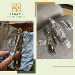 Tay nắm cửa tủ, ngăn kéo, tay nắm cửa gỗ CỔ ĐIỂN chất liệu HỢP KIM màu ĐỒNG tinh tế, thẩm mỹ