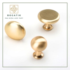 Núm cửa tủ ngăn kéo, tủ bếp hợp kim kẽm màu vàng kim nặng tay, cao cấp và hiện đại