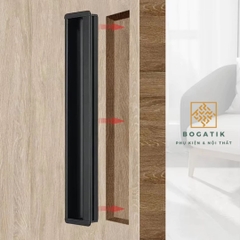 Tay nắm tủ âm cửa xẻ rãnh màu ĐEN, VÀNG cạnh DÀI 1M hợp kim hiện đại và tinh tế
