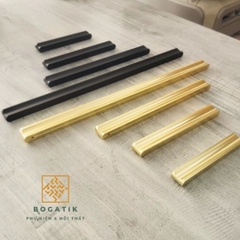 Tay nắm cửa tủ ngăn kéo tay nắm tủ bếp hợp kim nhôm hình chữ I màu vàng kim chất lượng cao